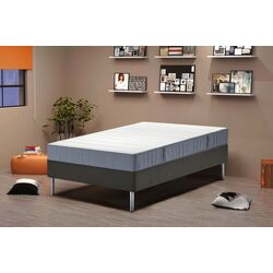 Pat continental Ikea Lyngor/Vesteroy/Bjorli ferma 90x200 20cm (Bleu/Gri Inchis)