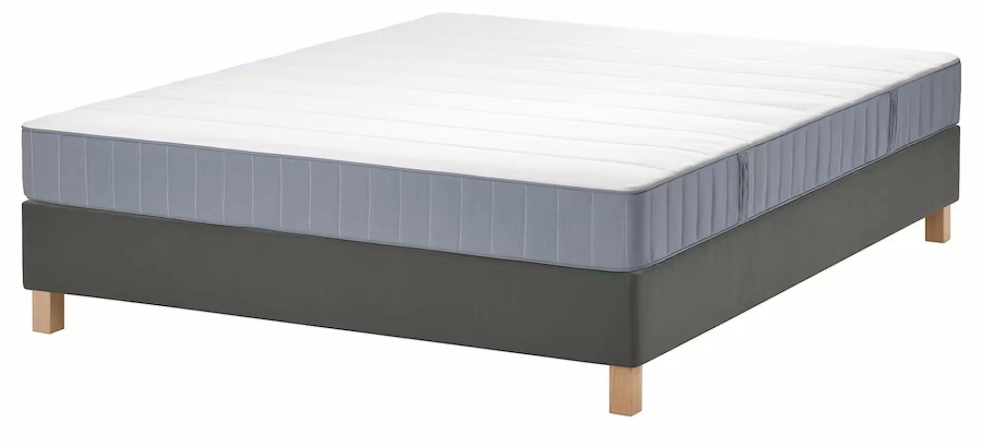 Pat continental Ikea Lyngor/Vesteroy/Burfjord extra ferma 140x200 10cm (Bleu/Gri-Inchis) - 2