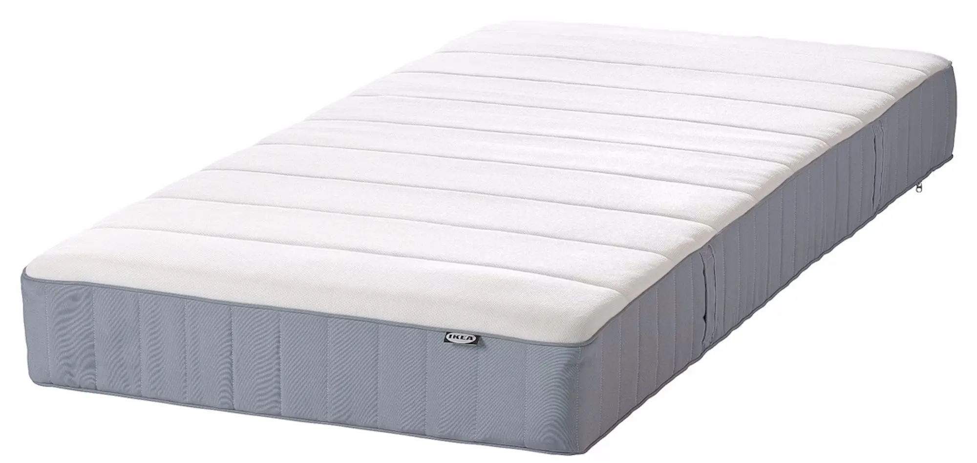 Континентальная кровать Ikea Lyngor/Vesteroy/Burfjord экстра жесткий 90x200 10cm (Голубой/Темно-Серый) - 3