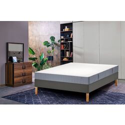 Pat continental Ikea Lyngor/Vesteroy/Burfjord ferma 140x200 20cm (Bleu/Gri-Inchis)