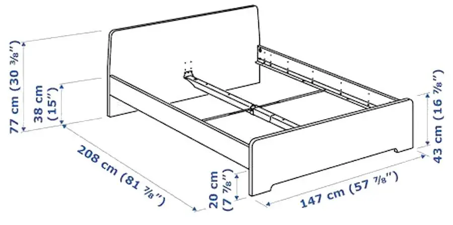 Pat Ikea Askvoll Lonset 140x200 (Alb)