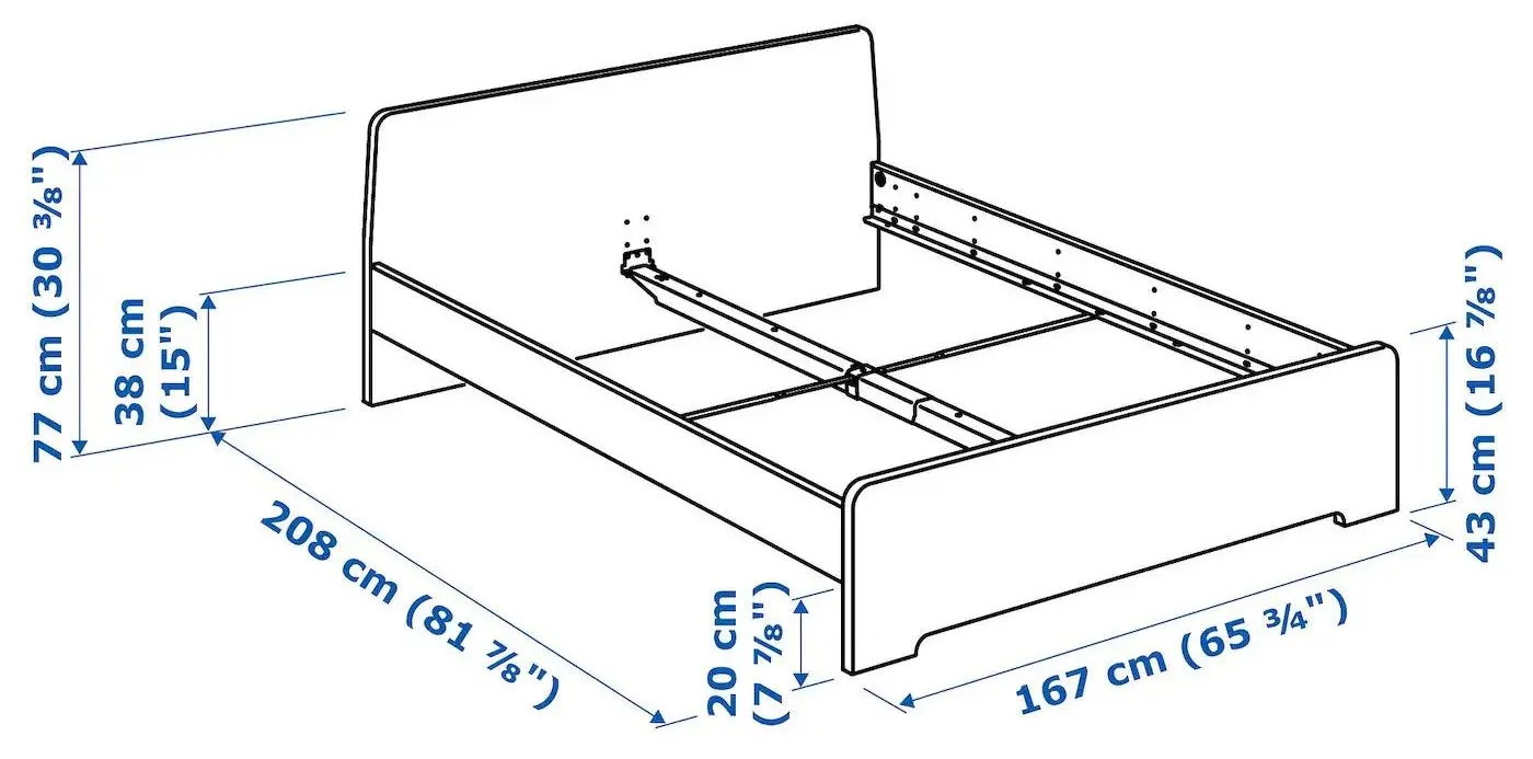 Pat Ikea Askvoll Lonset 160x200 (Alb) - 9