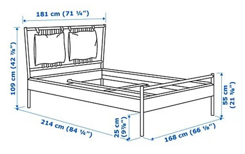 Pat Ikea Bjorksnas Luroy 160х200 (Furnir Mesteacan/Mesteacan)