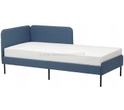 Кровать Ikea Blakullen с угловым изголовьем 90x200 (Книса Средне-синий)