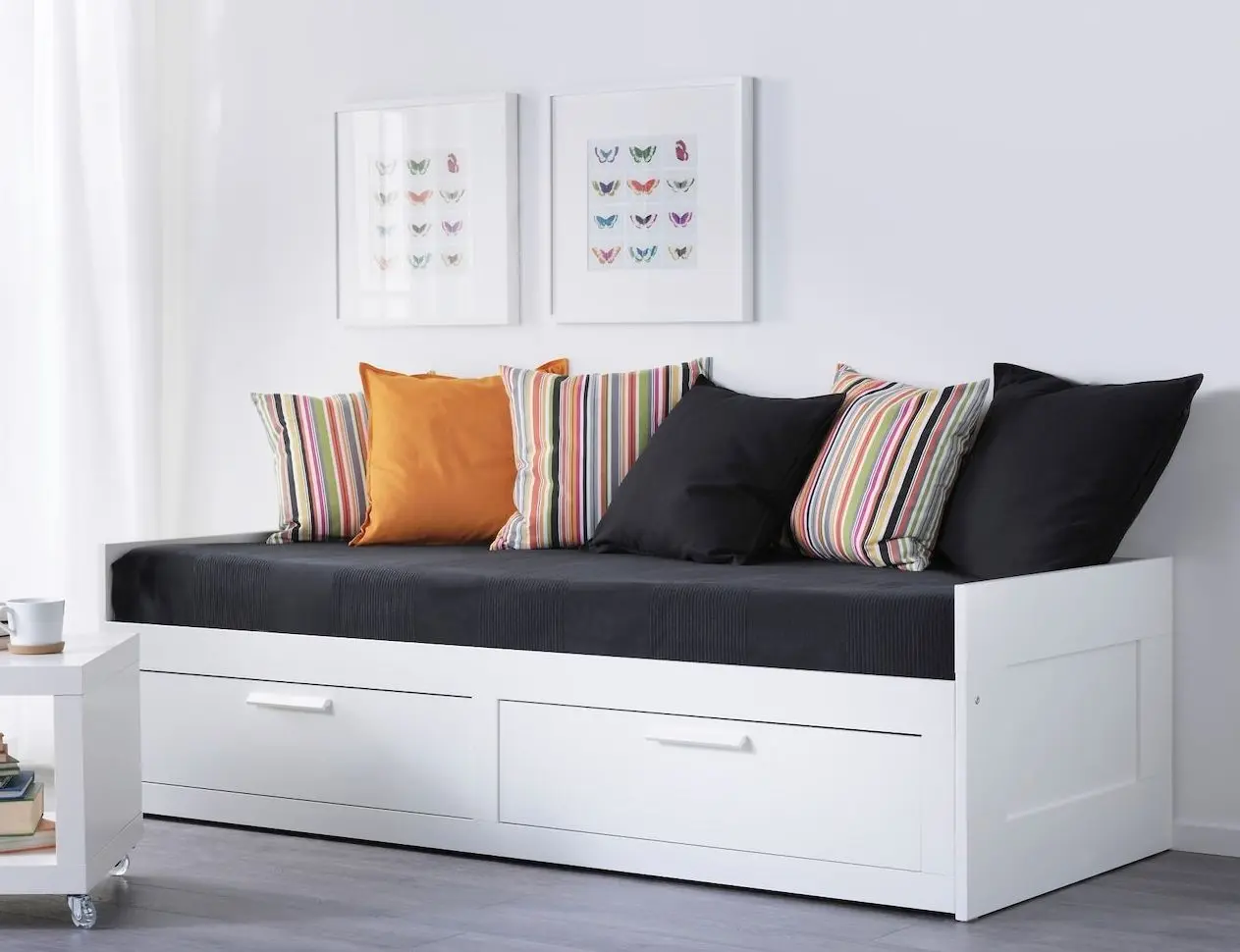 Pat Ikea Brimnes Afjall 80x200 (Alb/Ferma)