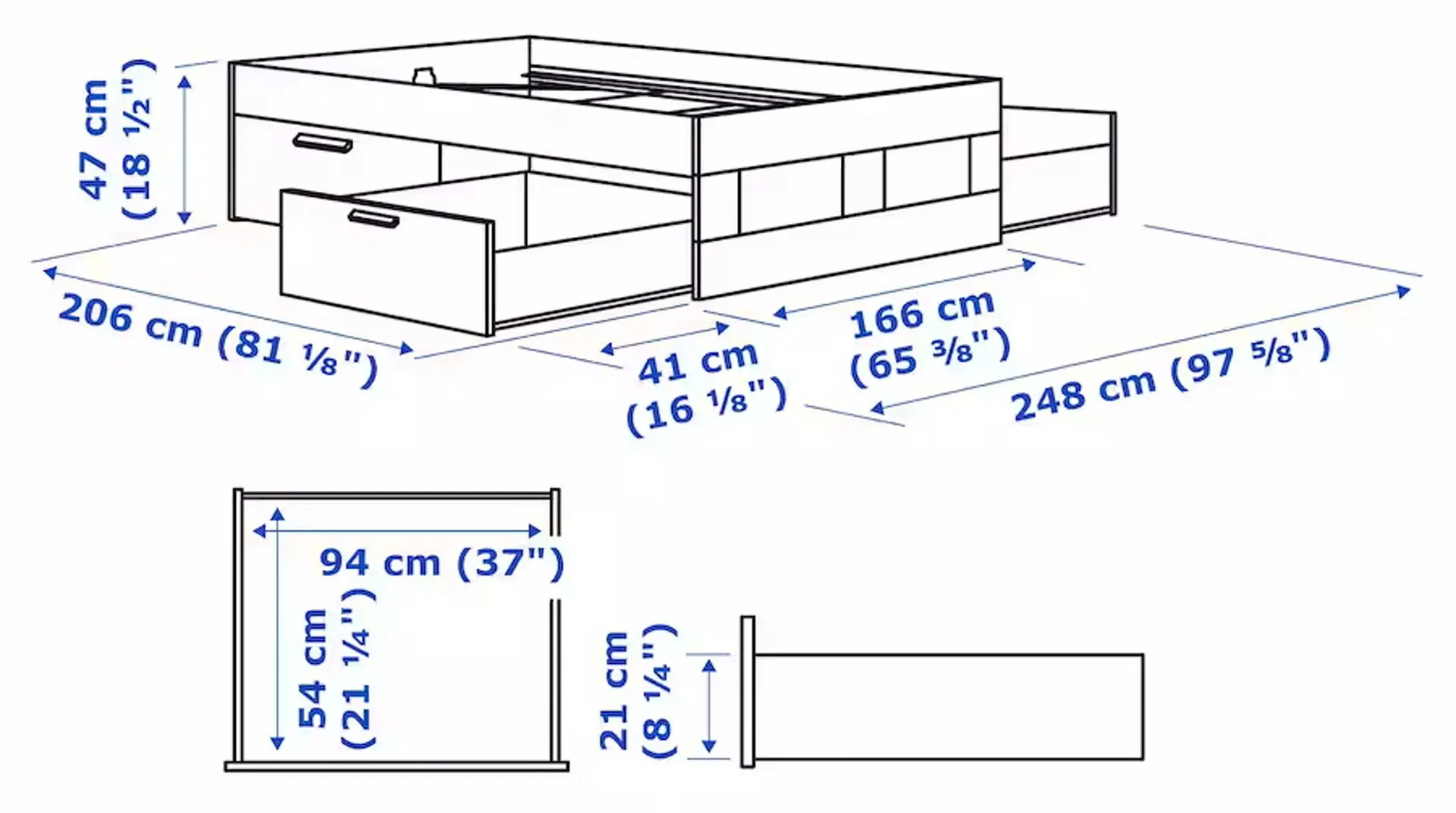 Pat Ikea Brimnes Luroy 160x200 (Alb)