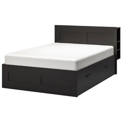 Pat Ikea Brimnes cu tablie 180х200 (Negru) Thumb