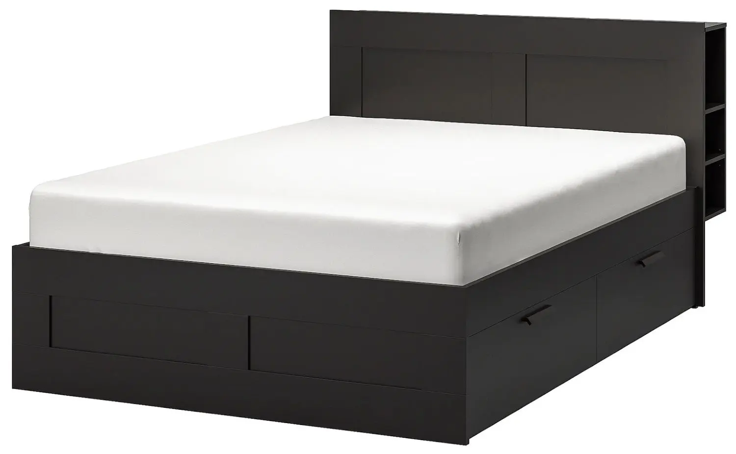 Pat Ikea Brimnes cu tablie Luroy 140х200 (Negru)