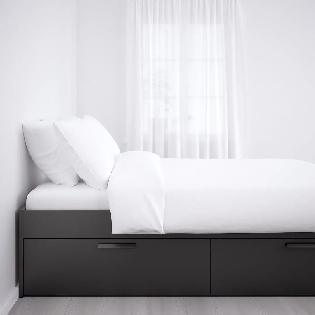 Pat Ikea Brimnes cu depozitare 160х200 (Negru)