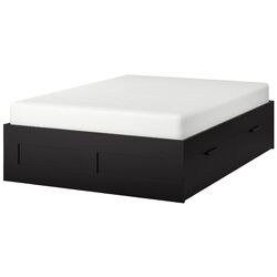 Pat Ikea Brimnes cu depozitare 160х200 (Negru) Thumb