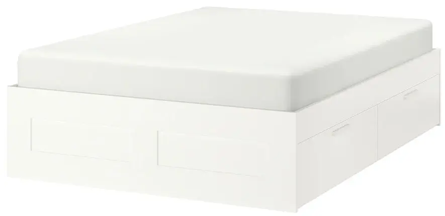 Pat Ikea Brimnes cu depozitare Lonset 160х200 (Alb)