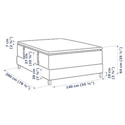 Pat Ikea Espevar Hyllestad/Tustna Engavagen Bjorli 10cm 140х200 (Ferma/Alb) Thumb