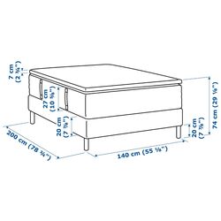 Pat Ikea Espevar Hyllestad/Tustna Engavagen Bjorli 20cm 140х200 (Ferma/Alb) Thumb