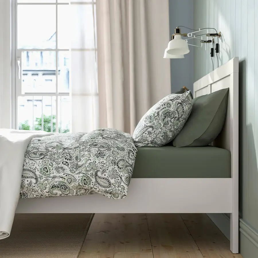 Кровать Ikea Fagelfjallet/Lindbaden 140x200 (Грязный белый) - 6