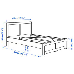 Кровать Ikea Fagelfjallet/Lindbaden 140x200 (Грязный белый) Thumb