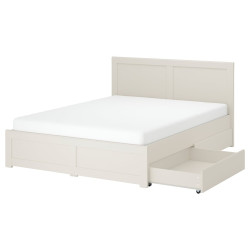 Pat Ikea Fagelfjallet/Luroy 4 sertare 140x200 (Alb murdar) Thumb