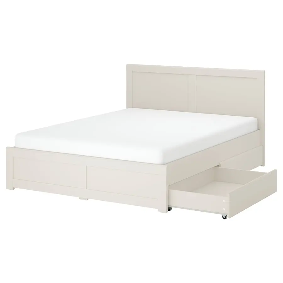 Pat Ikea Fagelfjallet/Luroy 4 sertare 140x200 (Alb murdar) - 2