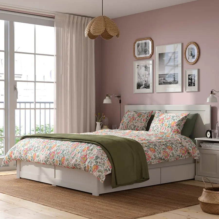 Pat Ikea Fagelfjallet/Luroy 4 sertare 140x200 (Alb murdar)