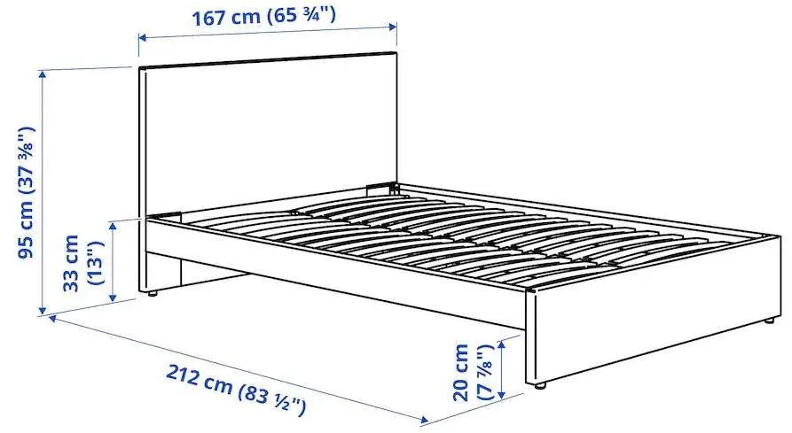 Pat Ikea Gladstad 160x200 (Kabusa Gri)