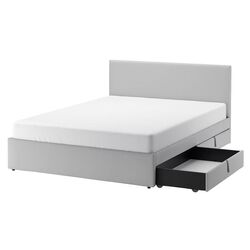 Pat Ikea Gladstad 2 cutii depozitare 160х200 (Kabusa Gri)