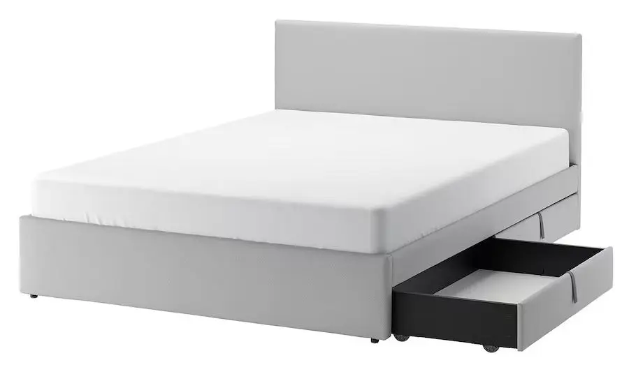 Pat Ikea Gladstad 2 cutii depozitare 160х200 (Kabusa Gri)