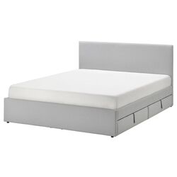 Pat Ikea Gladstad 4 cutii depozitare 160х200 (Kabusa Gri)