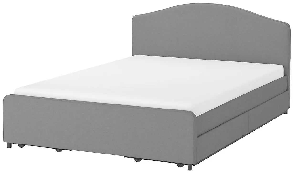 Кровать Ikea Hauga 4 ящика 160х200 (Висле Серый)