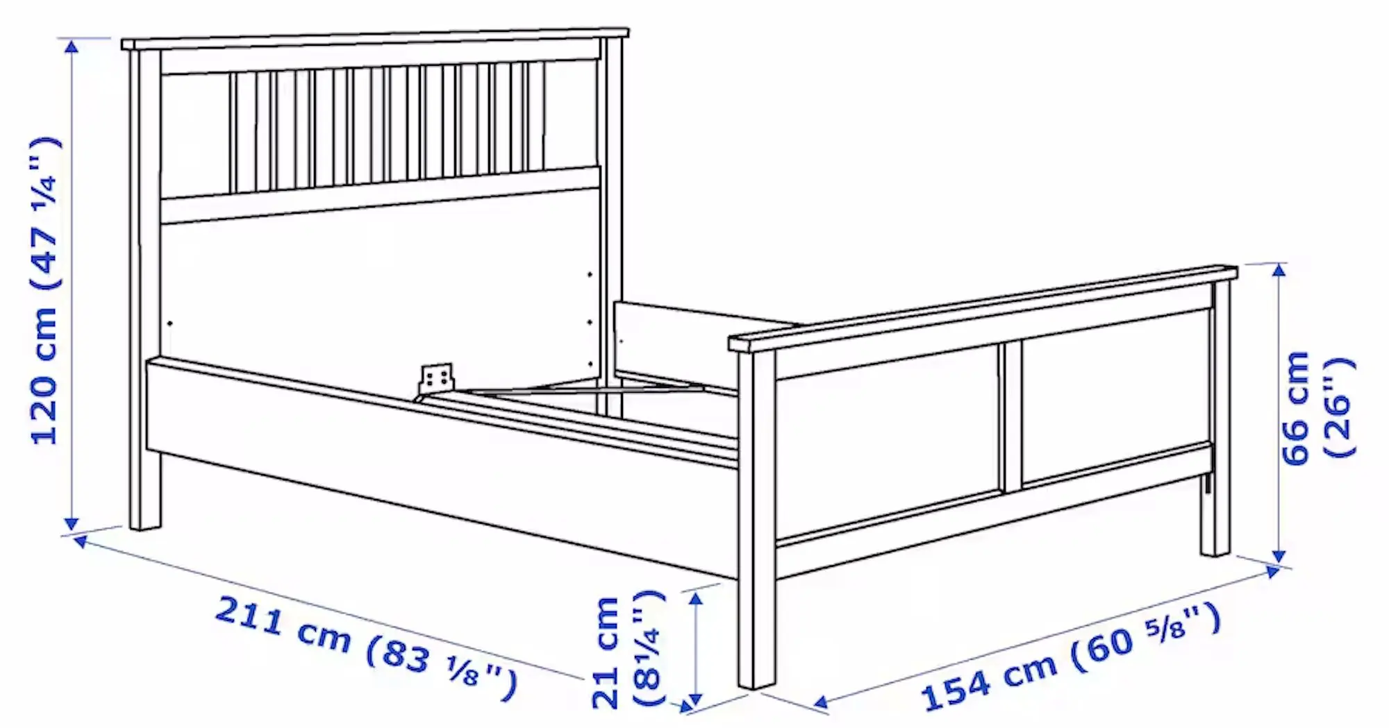 Pat Ikea Hemnes 140x200 (Alb)