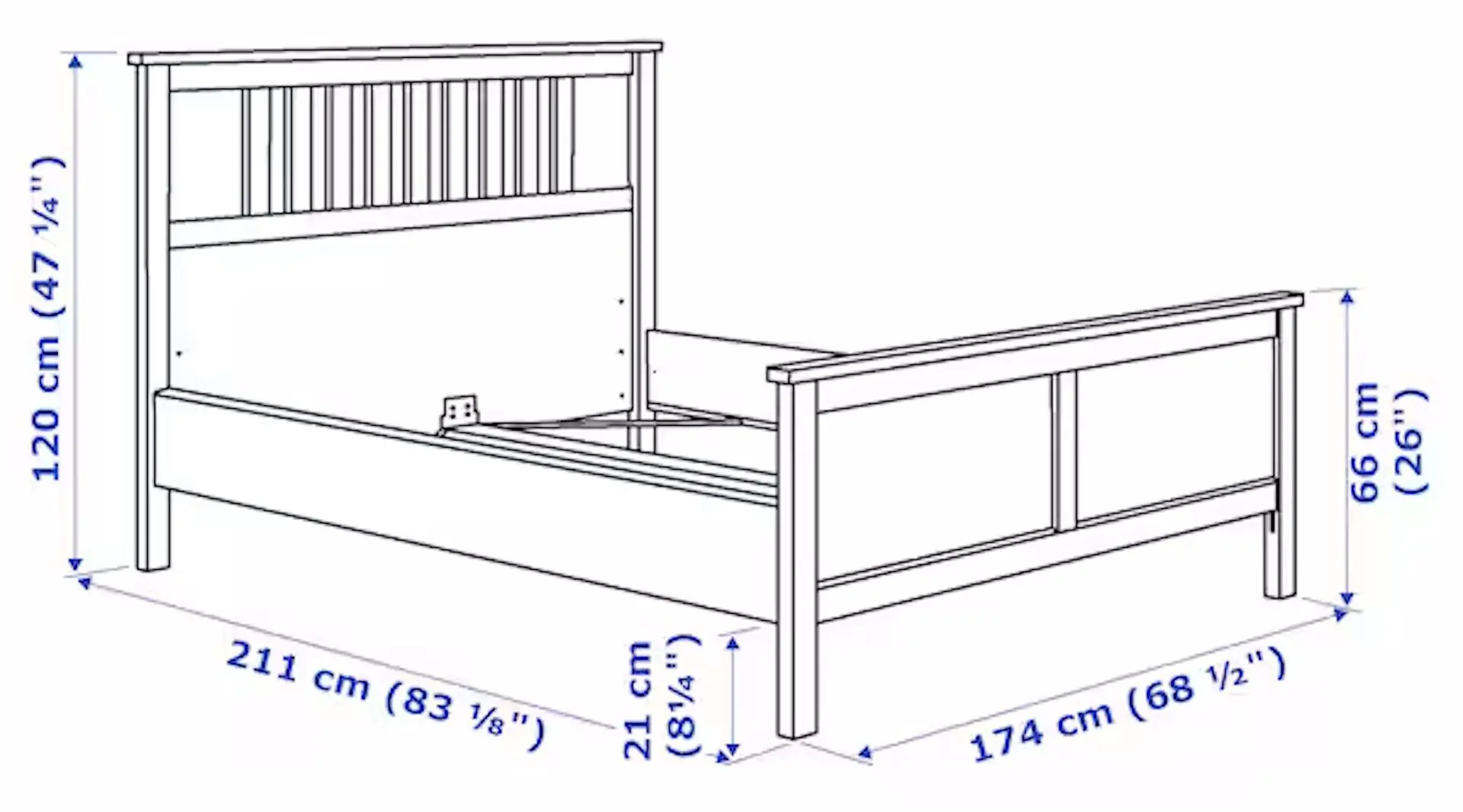 Pat Ikea Hemnes 160x200 (Alb)