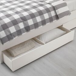 Pat Ikea Hemnes 2 cutii depozitare 90х200 (Alb) Thumb