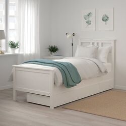 Pat Ikea Hemnes 2 cutii depozitare 90х200 (Alb) Thumb
