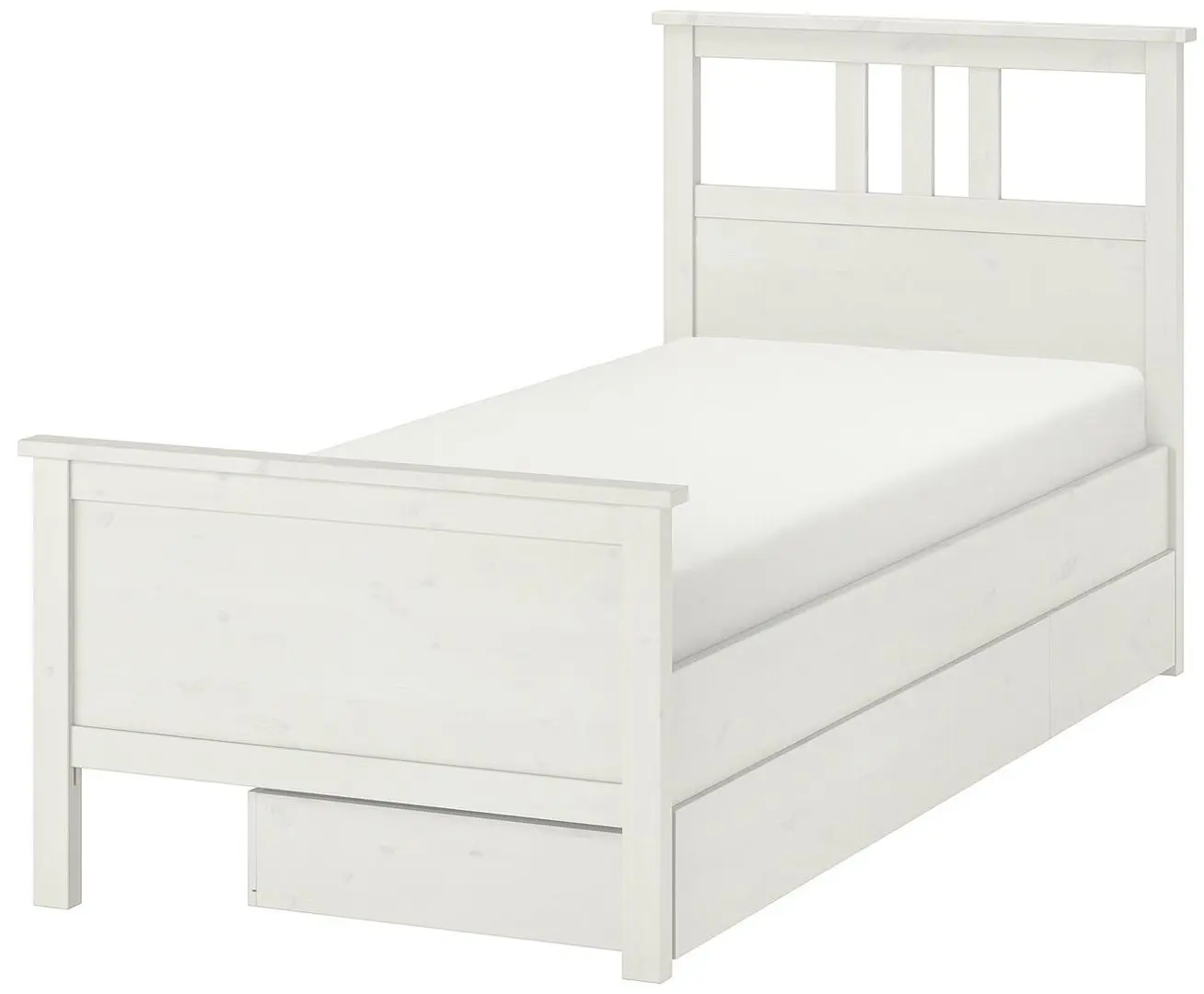 Pat Ikea Hemnes 2 cutii depozitare 90х200 (Alb)