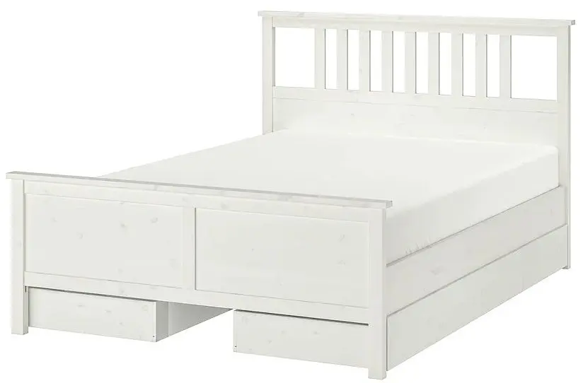 Pat Ikea Hemnes 4 cutii depozitare Lonset 140х200 (Vopsit Alb)