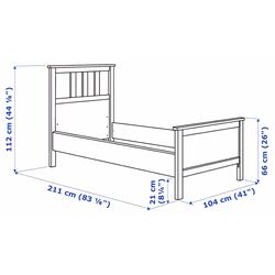 Pat Ikea Hemnes/Akrehamn ferma/cu saltea 90x200 (Alb) Thumb