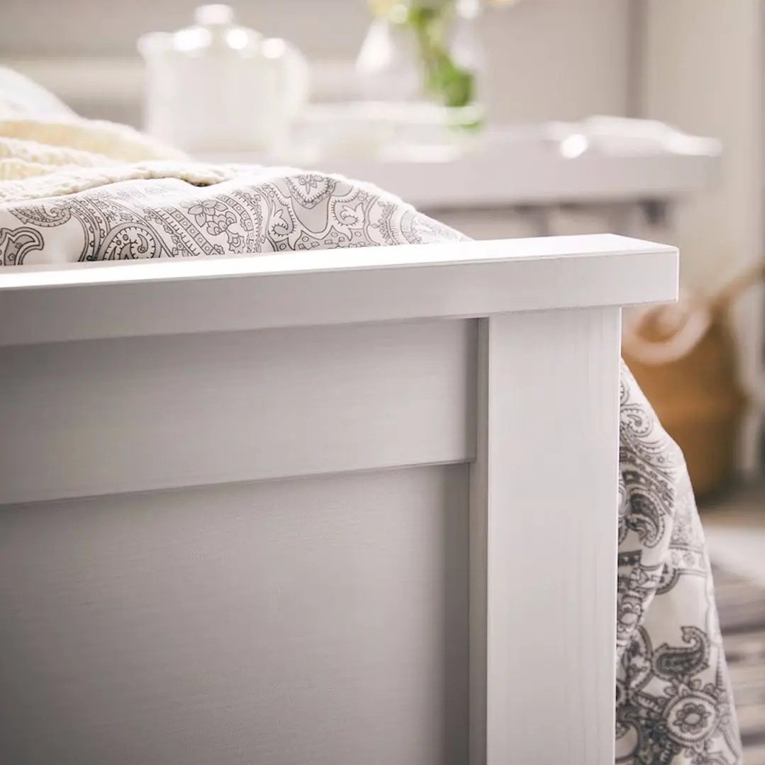 Pat Ikea Hemnes/Akrehamn ferma/cu saltea 90x200 (Alb)