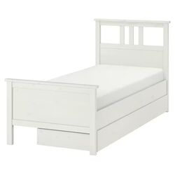 Pat Ikea Hemnes Lindbaden 2 cutii depozitare 90х200 (Alb)