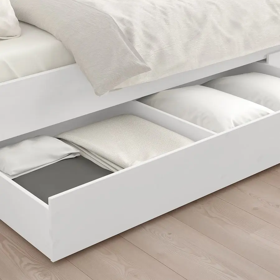 Кровать Ikea Hemnes Lindbaden 4 ящика 160х200 (Белый) - 5
