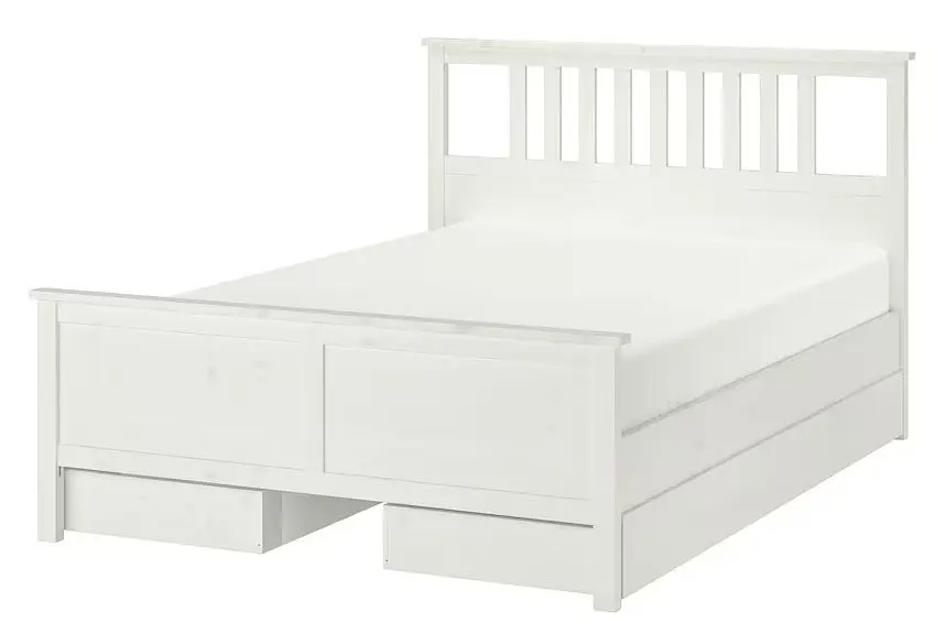 Кровать Ikea Hemnes Lindbaden 4 ящика 160х200 (Белый)
