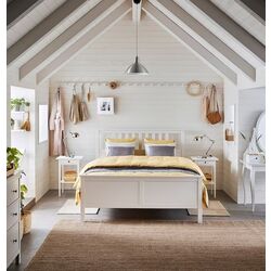 Кровать Ikea Hemnes Lonset 140х200 (Белая Морилка) Thumb