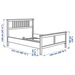 Кровать Ikea Hemnes Lonset 140х200 (Белая Морилка) Thumb