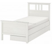 Кровать Ikea Hemnes Lonset 2 ящика 90x200 (Белая Морилка)