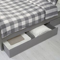 Pat Ikea Hemnes Lonset 4 cutii depozitare 140х200 (Gri) Thumb