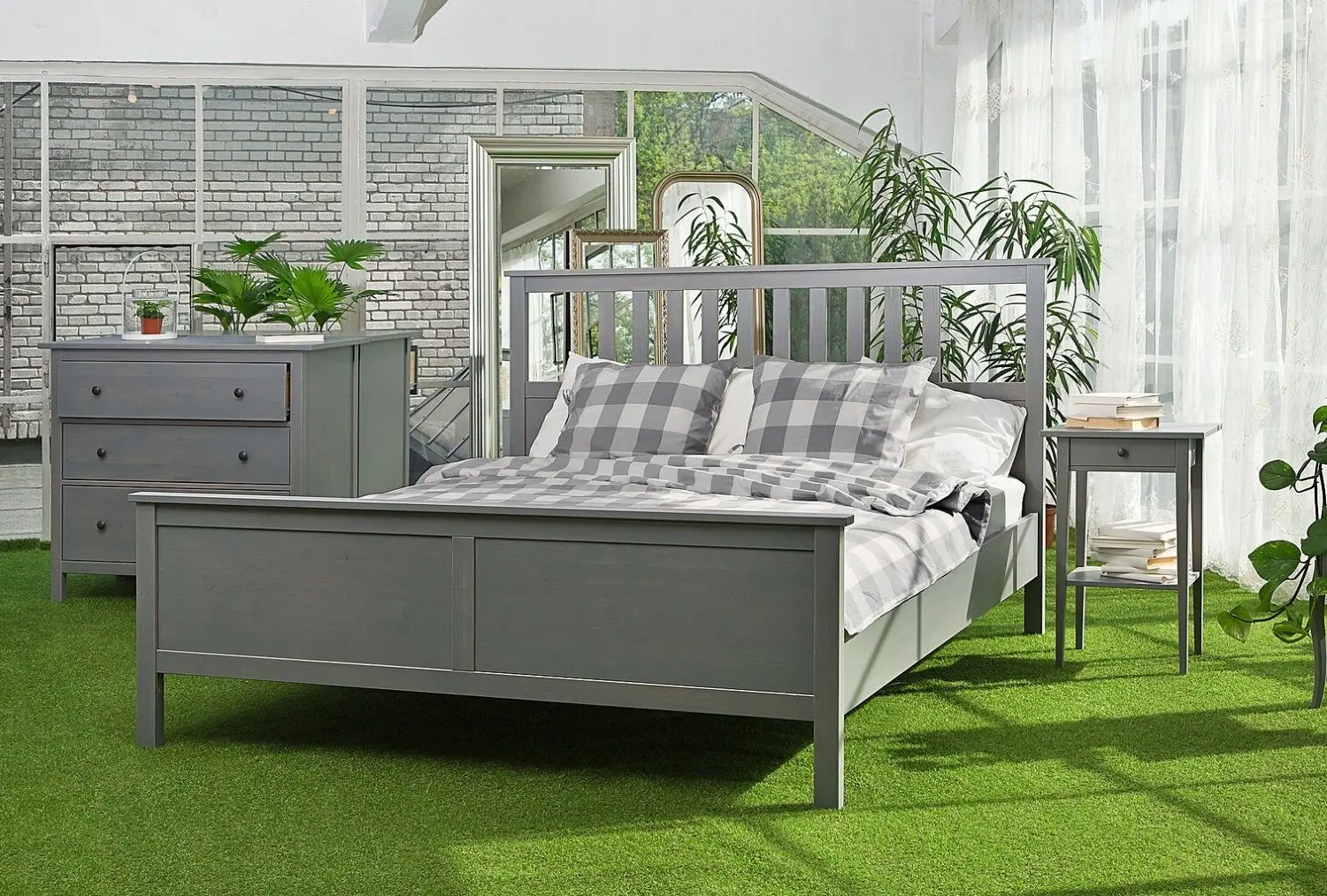 Pat Ikea Hemnes Luroy 140х200 (Gri) - 5