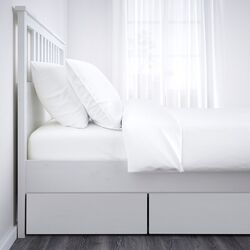 Pat Ikea Hemnes Luroy 2 cutii depozitare 90х200 (Alb) Thumb