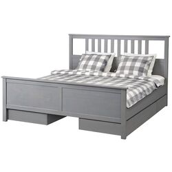 Pat Ikea Hemnes Luroy 4 cutii depozitare 140х200 (Gri) Thumb
