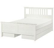 Pat Ikea Hemnes Luroy 4 cutii depozitare 160х200 (Alb)