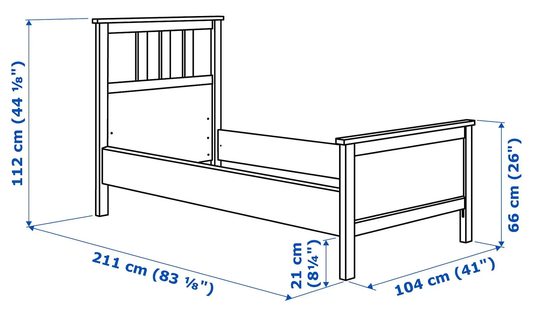 Кровать Ikea Hemnes Valevag 90x200 (Белый/Жесткий) - 11