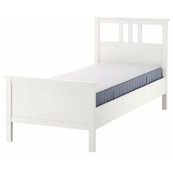 Pat Ikea Hemnes/Valevag extra ferma/cu saltea 90x200 (Alb) Thumb