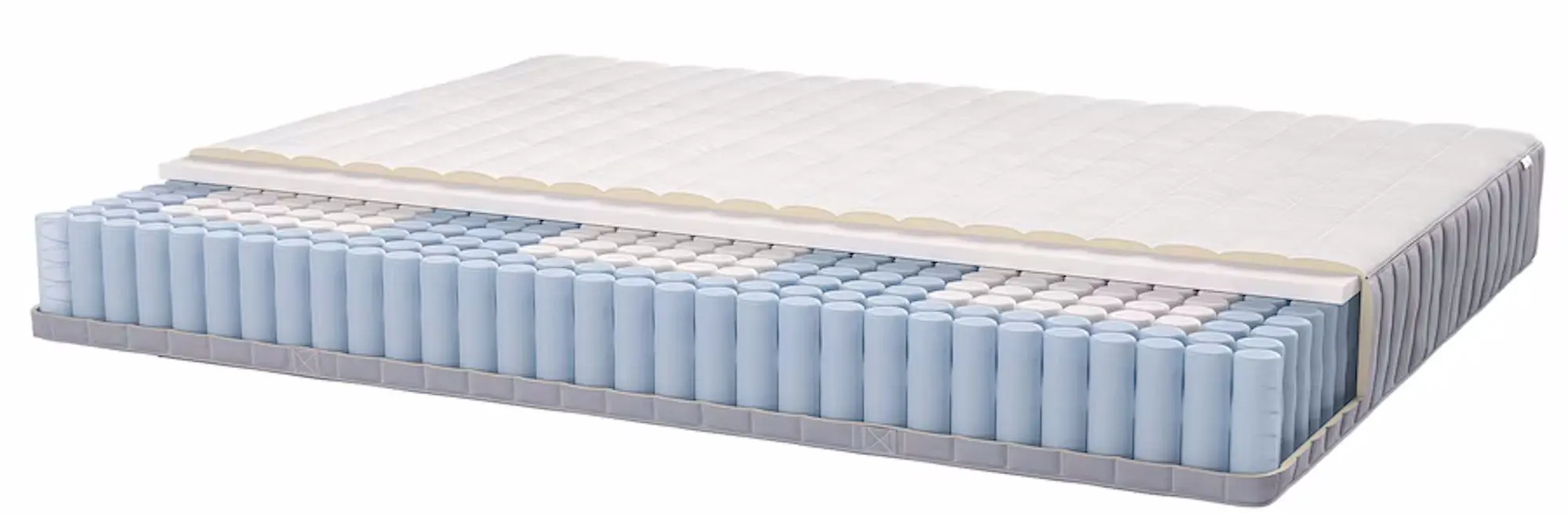 Pat Ikea Hemnes/Valevag extra ferma/cu saltea 90x200 (Alb)