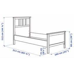 Pat Ikea Hemnes/Valevag extra ferma/cu saltea 90x200 (Alb) Thumb